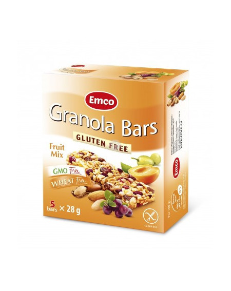 Barritas Cereales Fruit Mix Sin Gluten Emco 5X28gr