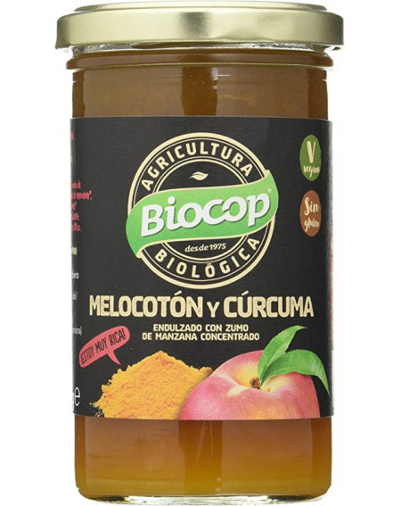 Compota Melocoton Cúrcuma Sin Gluten Biocop 280gr