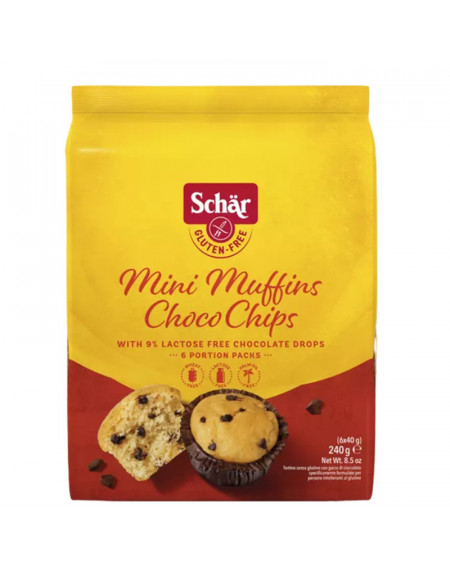 Muffins Chocolate Chips Sin Gluten Dr. Schar 6X40gr