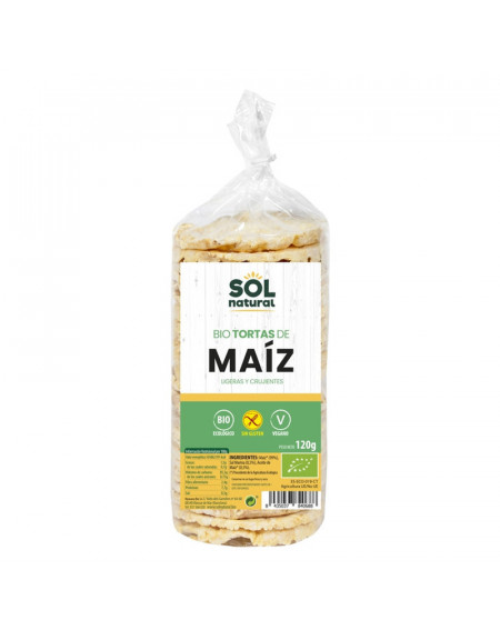Tortitas Maiz Biológico Sin Gluten Solnatural 120gr